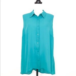 Style & Co. sleeveless button down shirt